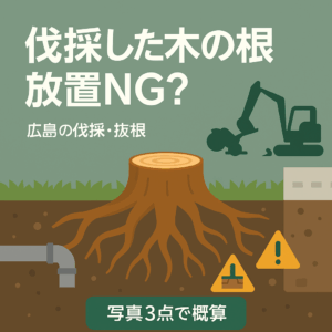 伐採した木の根は放置NG？安全な処理方法と再発防止ガイド - 広島伐採 