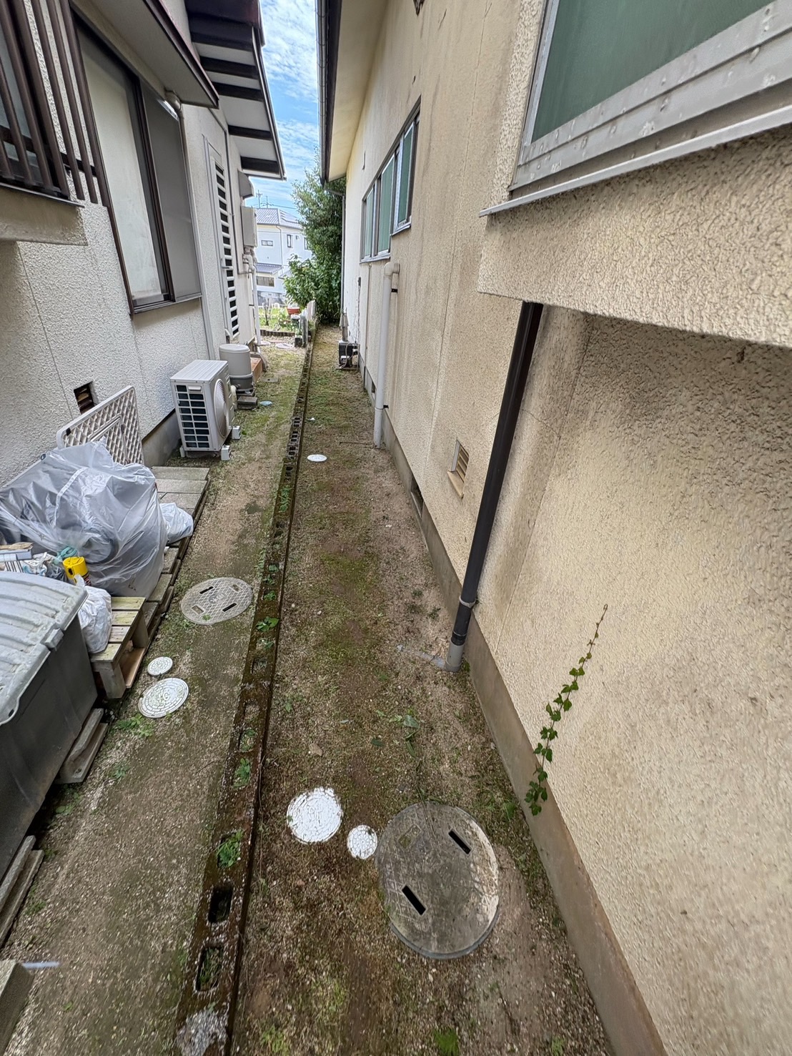 熊野町 設備まわりの手刈り後